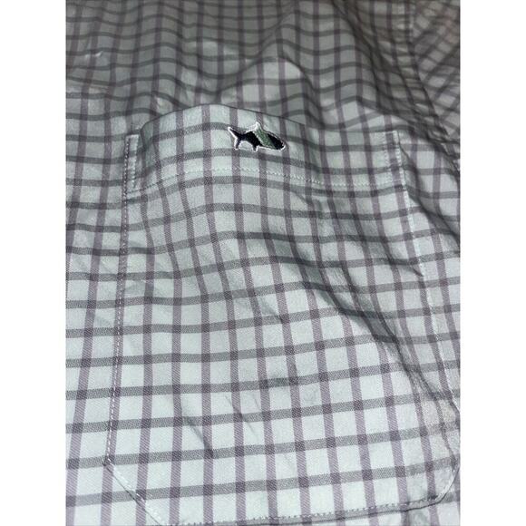 Fish Hippie‎ Short Sleeve Button Up Blue Gray Shirt Men's M - Picture 3 of 4